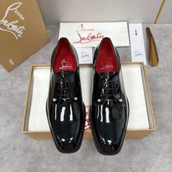 Christian Louboutin GREO Men's Oxford shoes Formal leather shoes Black Size 6-12(ship only)