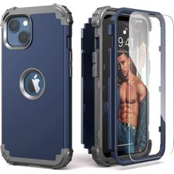 IDweel for iPhone 13 Pro Max Case with Screen Protector (Tempered Glass),iPhone 13 Pro Max Case Heavy Duty Protection, Hybrid 3 in 1 Shockproof Hard P