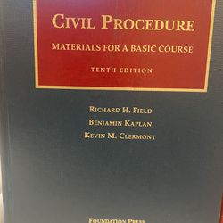 Law book CIVIL PROCEDURE MATERIALS FOR A BASIC COURSE TENTH EDITION