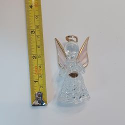 Spun And Blown Glass Angel Playing An Instrument 