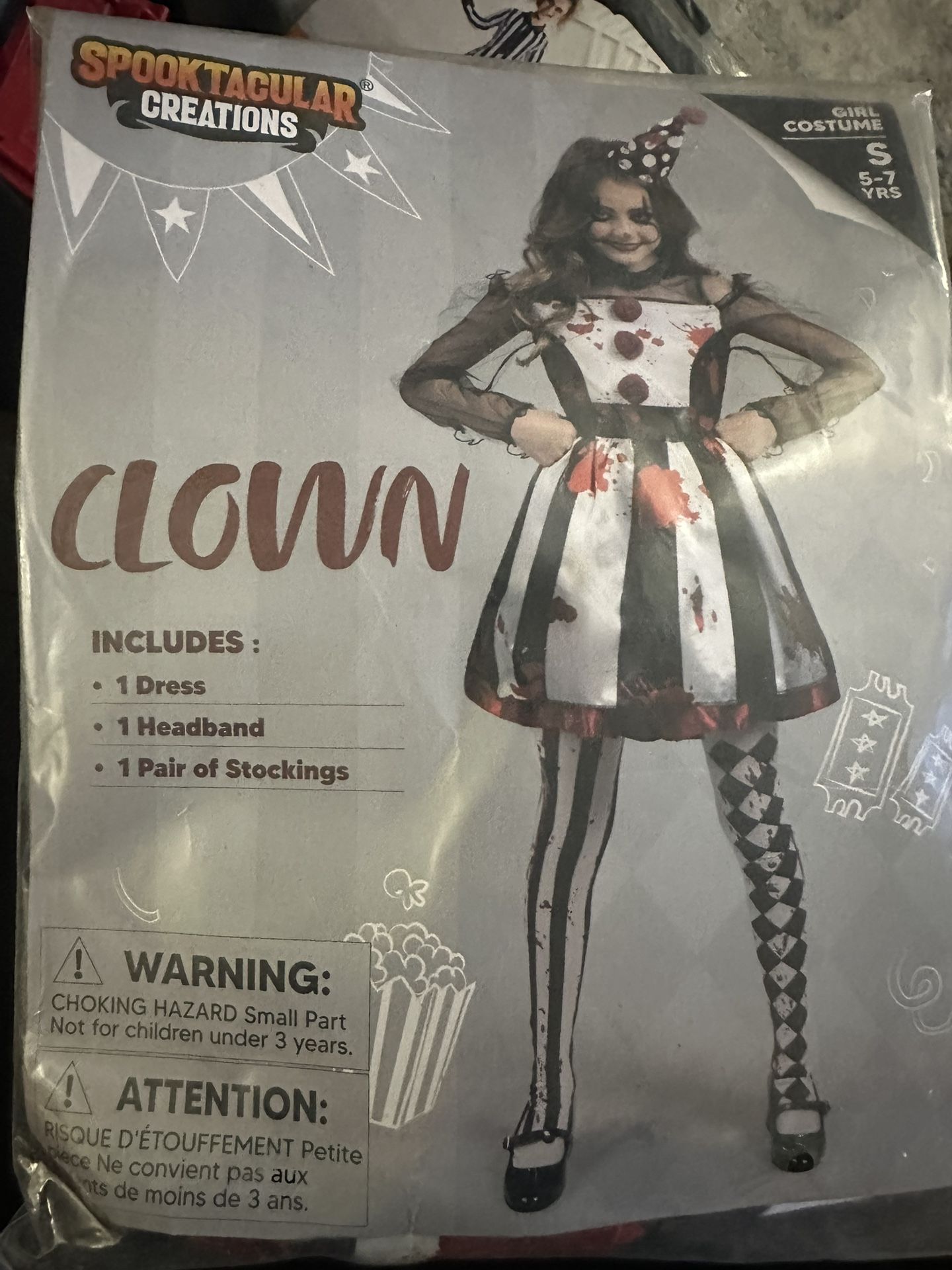 Girls Clown Costume
