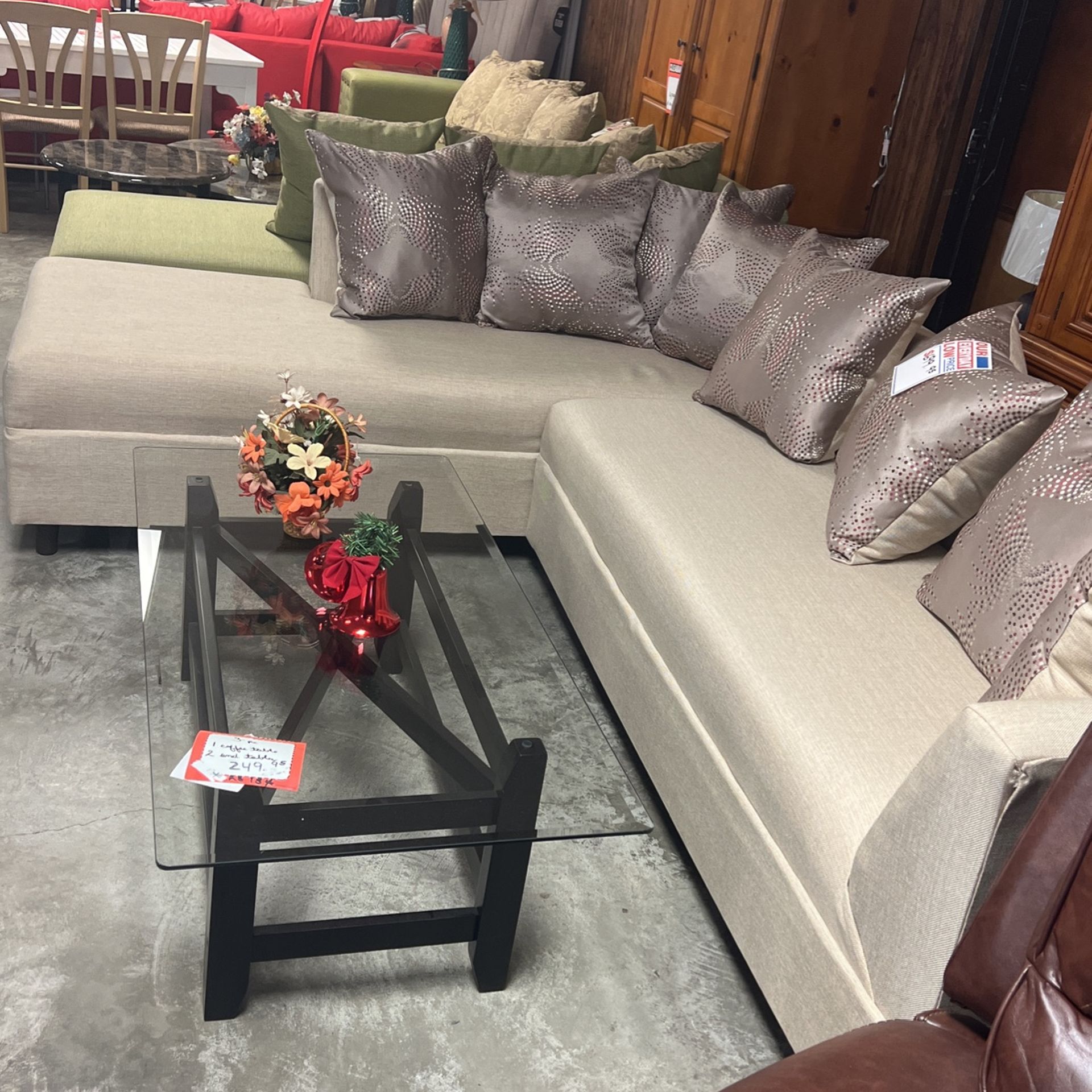 50 sectionals in stock ready to go from 699 up to 1299