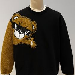 Cool Teddy Bear Sweatshirt 🧸 | Black & Brown | Streetwear Style | Pickup in Antelope
