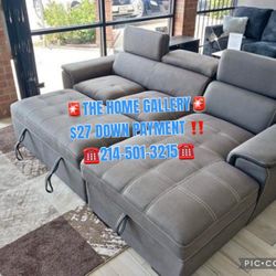 Sectional Sleeper $27 Down Payment 