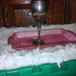 Vintage Godinger Silver Wine Goblet For Sale.