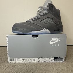 DS JORDAN 5 WOLF GREY SIZE 9