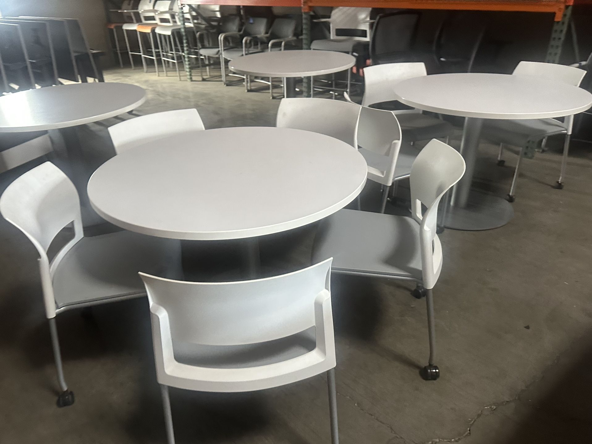 Heavy Duty Commercial Grade Allsteel Round Tables 48” Break room Conference Tables Office Furniture