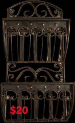 Metal hanging folder or plant display, Check out our page