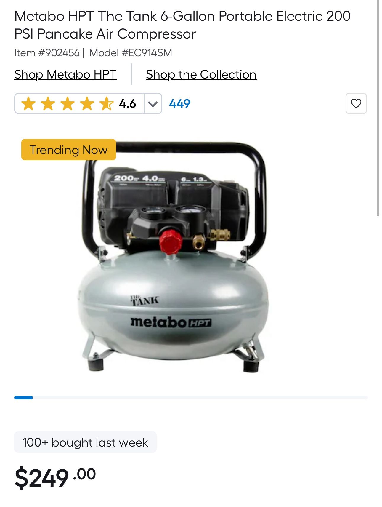 Metabo air compressor