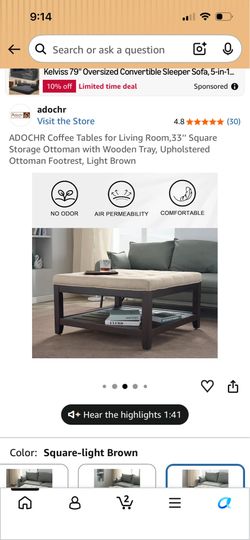 Brand new ottoman/storage