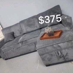 Dark Gray Sectional Sofa Sleeper W/ Reversible Chaise 