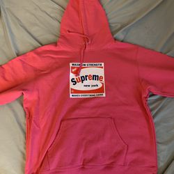 Supreme Magenta Hoodie Sweatshirt Shine Size Small 