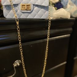 Blue Chained Purse 