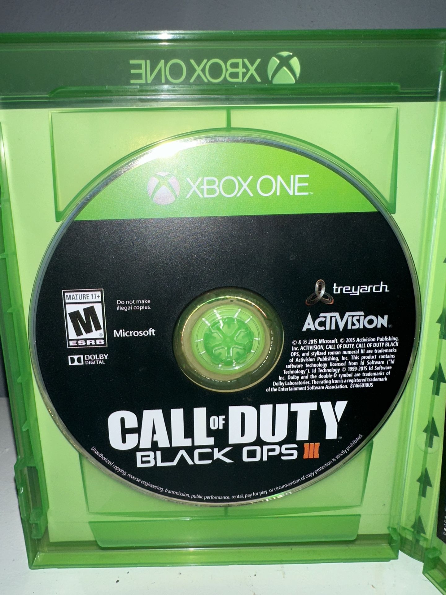 Call Of Duty Black Ops 3 Xbox One disc Only!