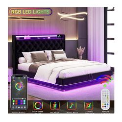 LED Storage Bed