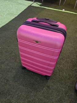 Luggage pink 24" tall 16" wide 11" depth