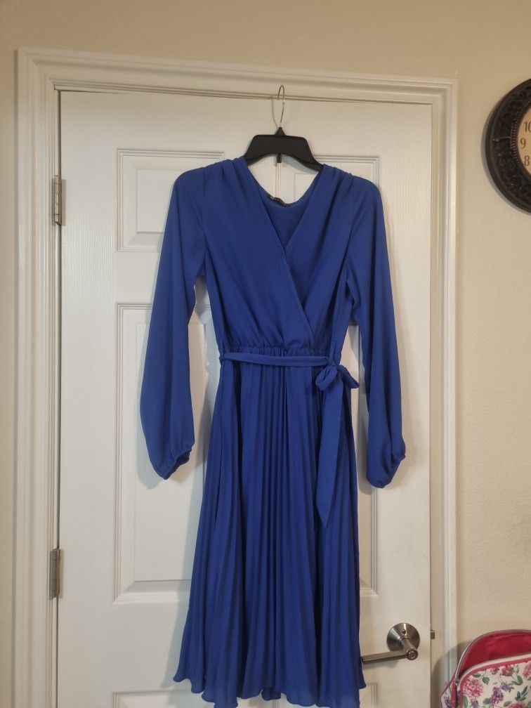 PrettyGarden V Neck Dress Blue