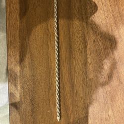 silver rope chain bracelet, NO CLIP