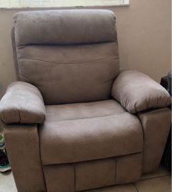 Taupe Fabric Recliner Chair
