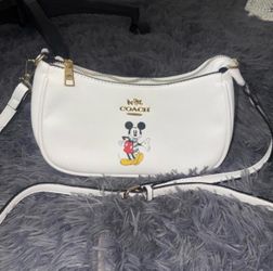 Coach × Disney Mickey Mouse Teri white crossbody bag