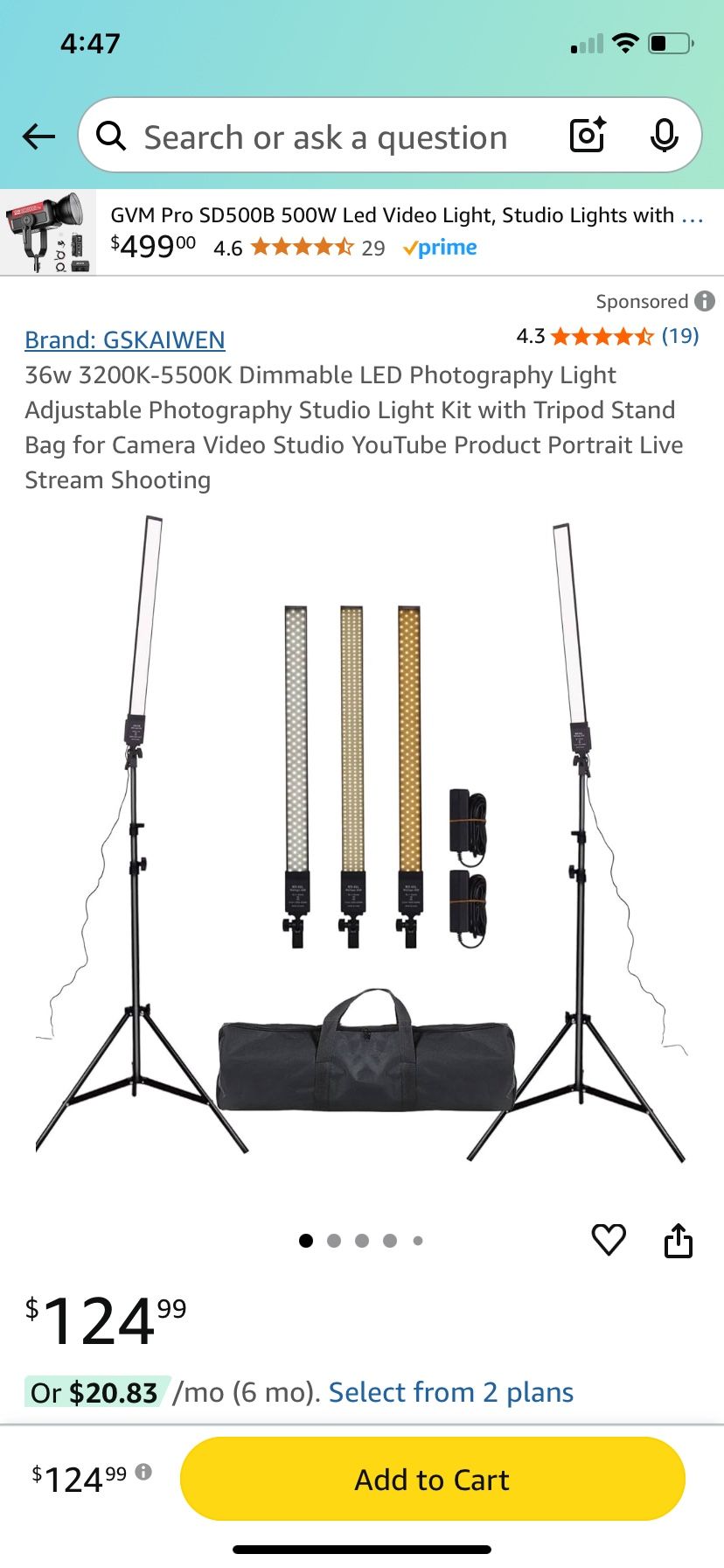 2 Packs Dimmable Bi-Color LED Video Light with Tripod Stand Bag Photography Lighting Kit for Camera Video