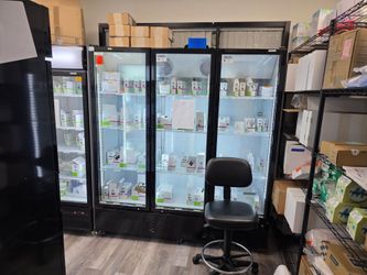 3 door commercial fridge