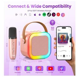 Mini Karaoke With 2 Microphones 