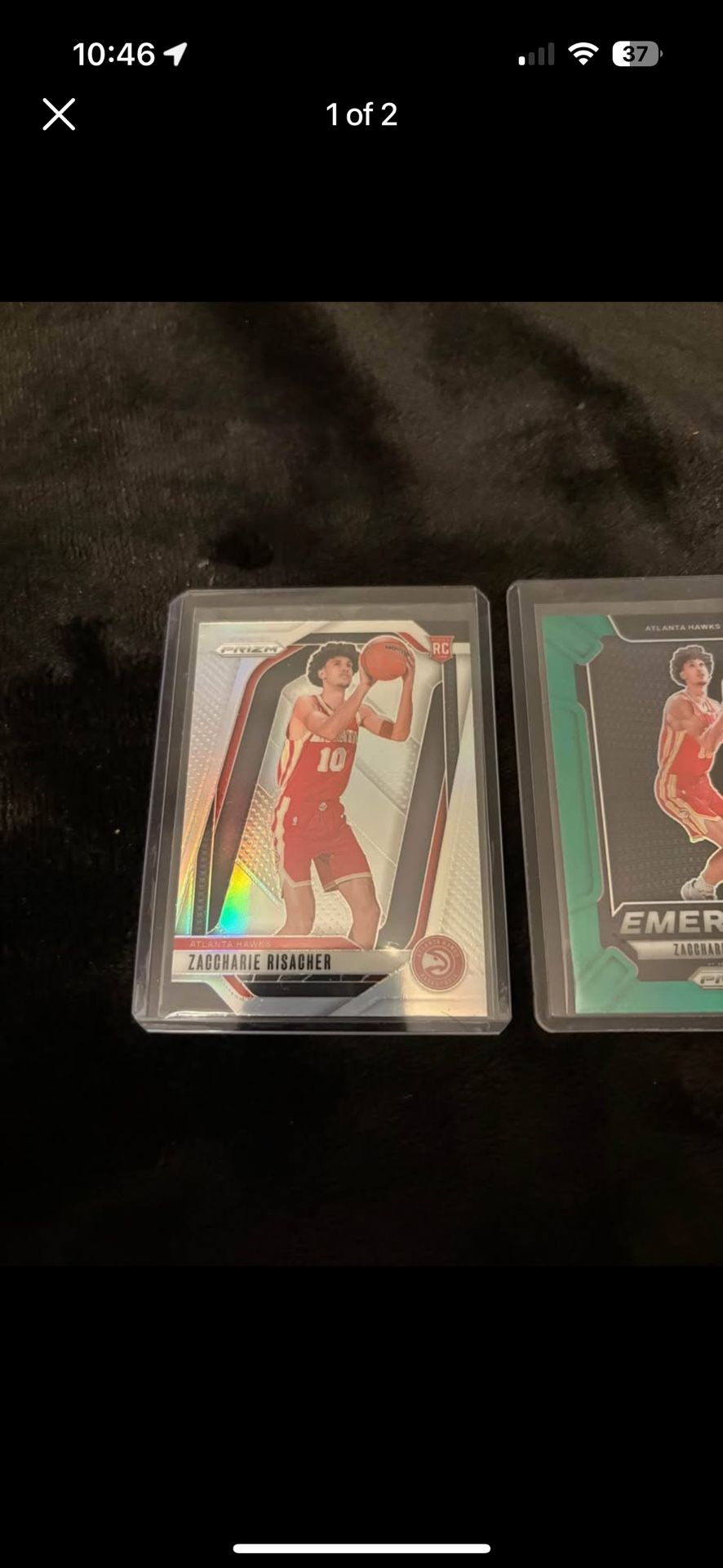 Zaccharie Risacher Silver Prizm Rookie Card NBA Basketball 2024-25