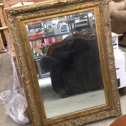 Vintage antique wood mirror frame 