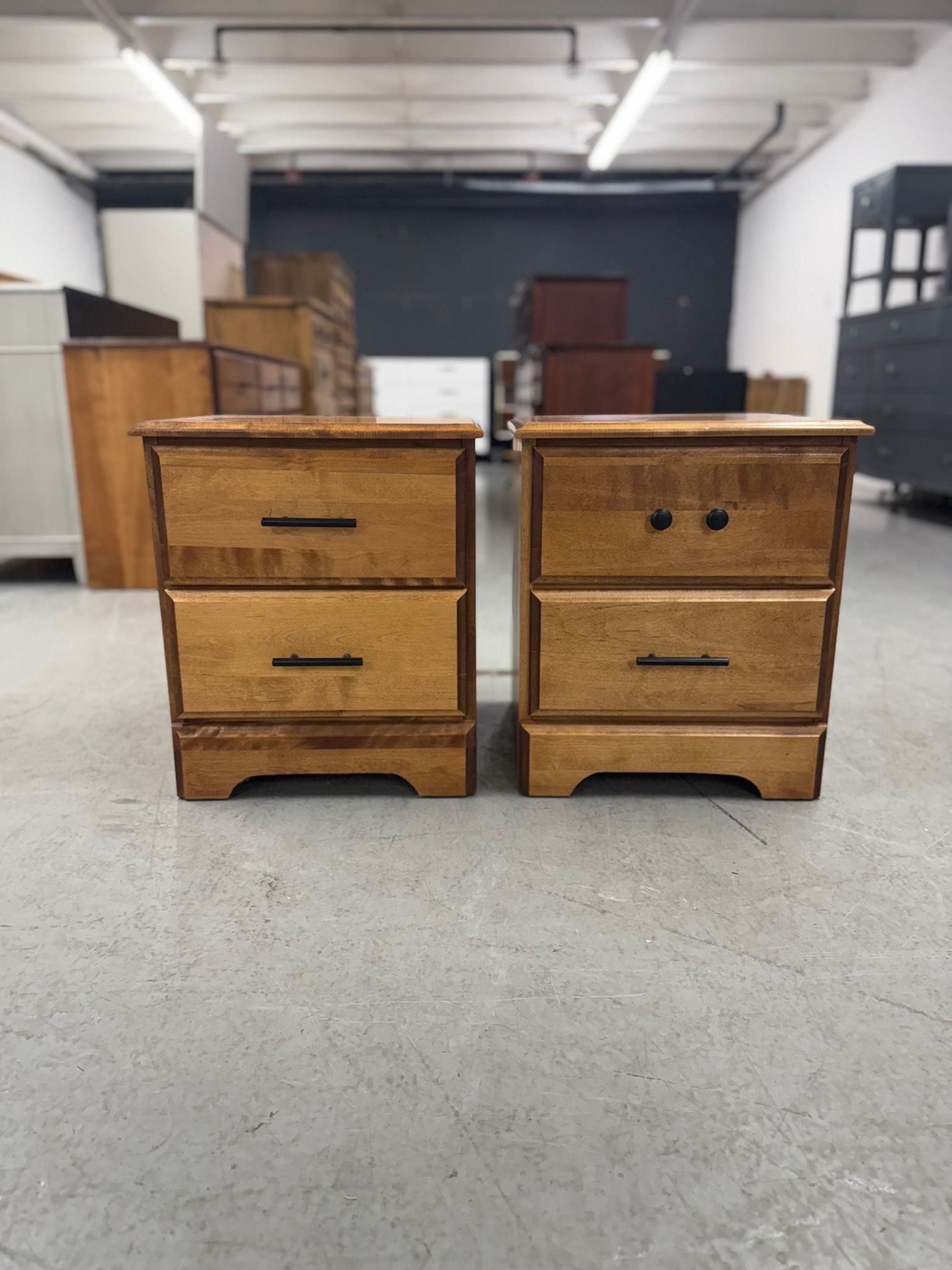 2 Wood Nightstands / Nightstand Set / End Tables / Side Tables