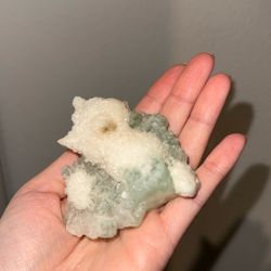 green apophyllite w/ stilbite 