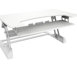 Ergotech Freedom Desk, Height Adjustable Standing Desk - 42" Wide - White