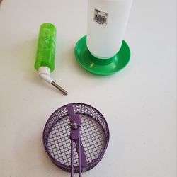 Pet food and hamster wheel