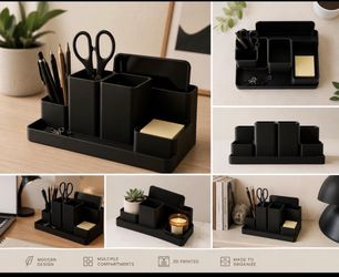 Desk Organizer Office Workspace Desktop Storage Compartment Holder Customizable Table Professional Workstation
