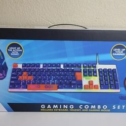 SONIC THE HEDGEHOG GAMING COMBO SET keyboard, mouse, and