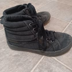 Boys' Black Hi-Top Shoes