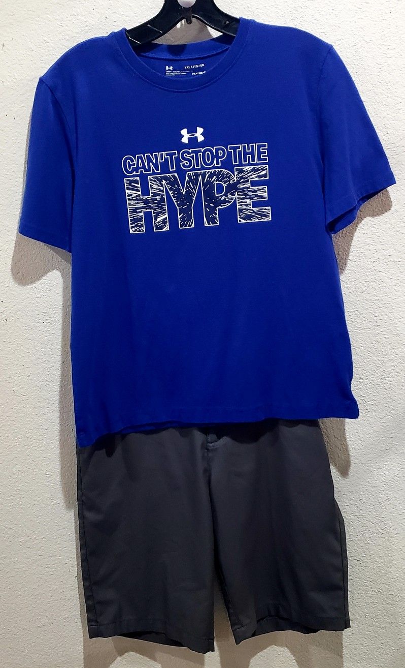 Under Armour Loose Fit Shirt size Youth XL
Class Club Golf Shorts size Boys 20 Modern Fit