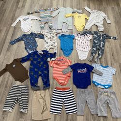 A Lot Of Infant Baby Boy Clothes 