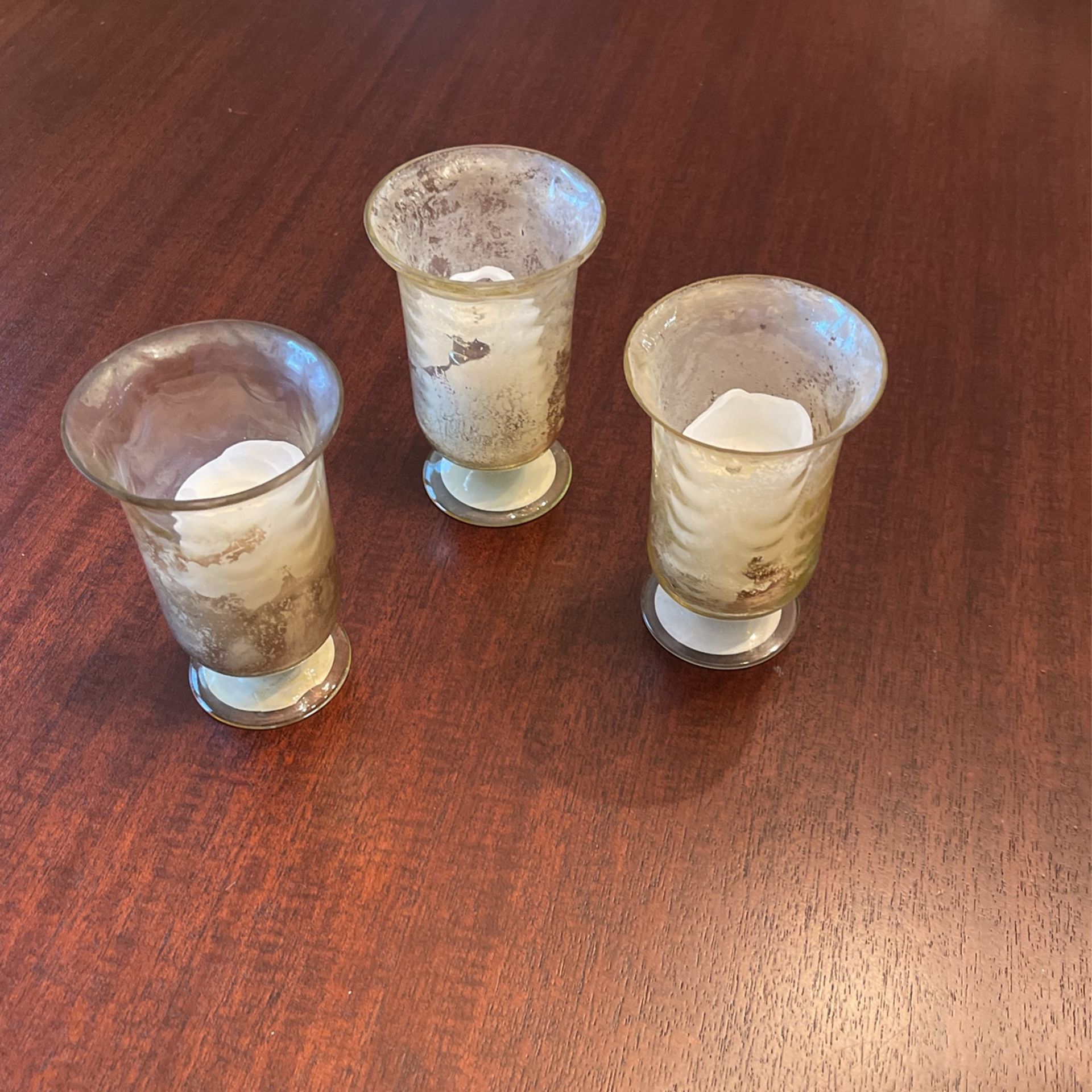 Pottery Barn Mercury Glass Vases. or Candle Holders