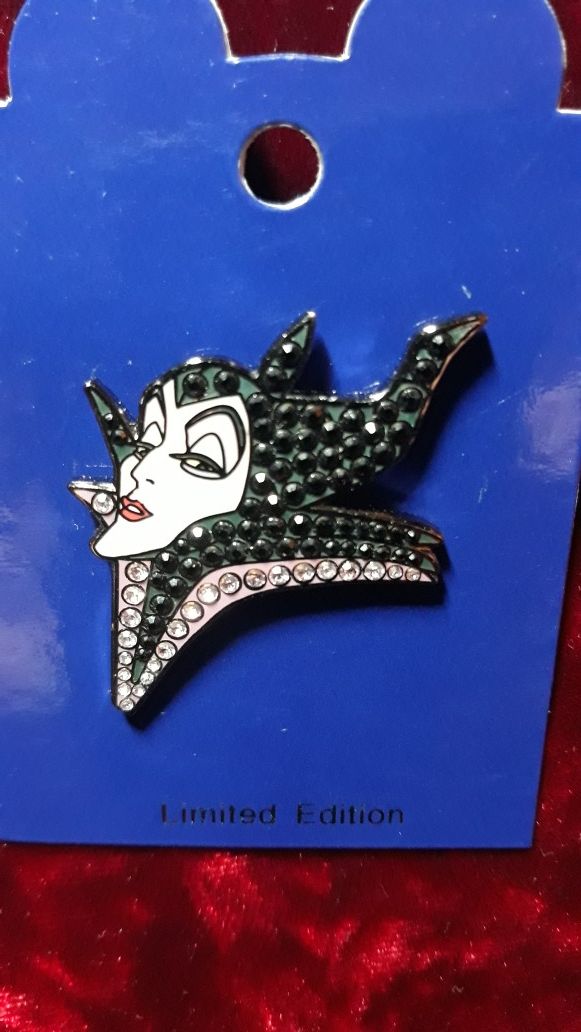 Rear Arribas Brothers jeweled Maleficent character pins