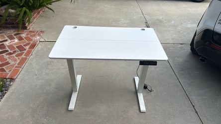 White Electric Standing Desk