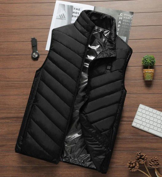 Heated Puffer Vest with integrated light Battery Pack 5000mAh