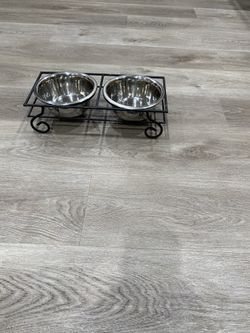 Dog Bowls and Stand