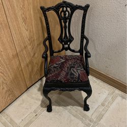 Antique Cast Iron Doll Chair- Heavy