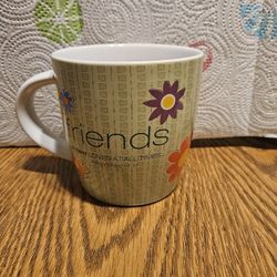 FRIENDS CHRISTIAN PROD. LIGHTHOUSE FLORAL PORCELINE 16 OZ COFFEE MUG CUP