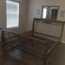 Wood Bed and Dresser 