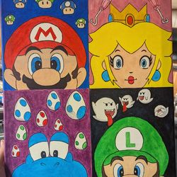 Super Mario Bros characters Painting