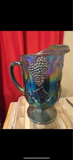 Vintage carnival glass pitcher