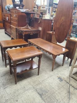 Mid Century Modern Coffee Table 2 End Tables Excellent