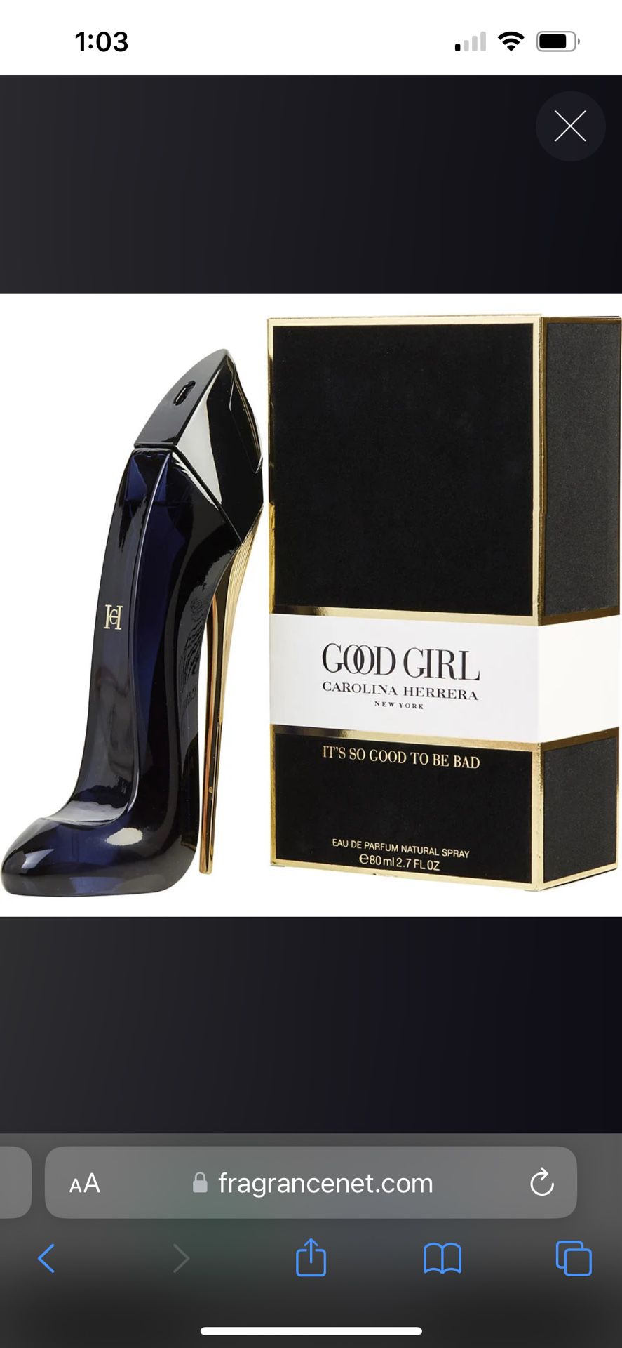 Good Girl Classic Or Supreme Perfume By Carolina Herrera 